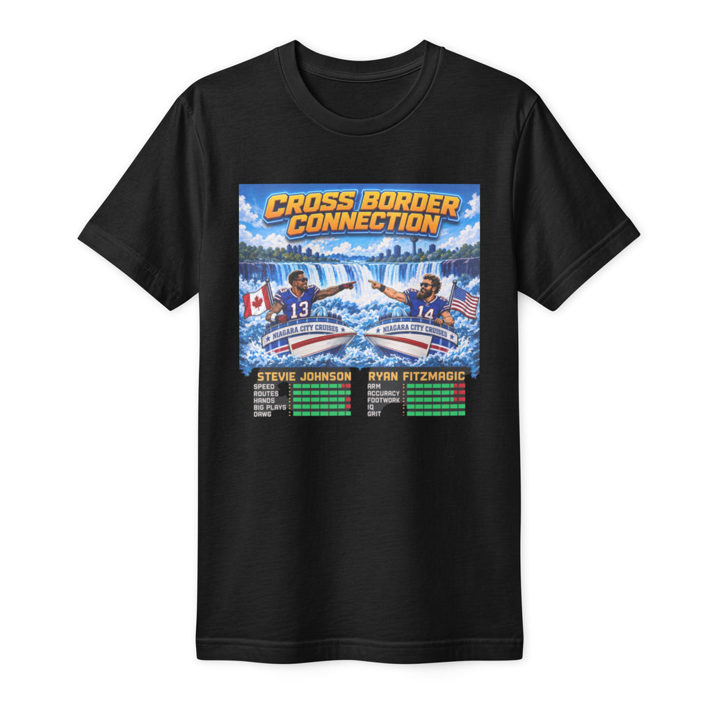 Cross Border Connection tee, black, front